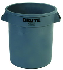 Brute - 10 Gallon Round Container - Double-ribbed base - Makers Industrial Supply