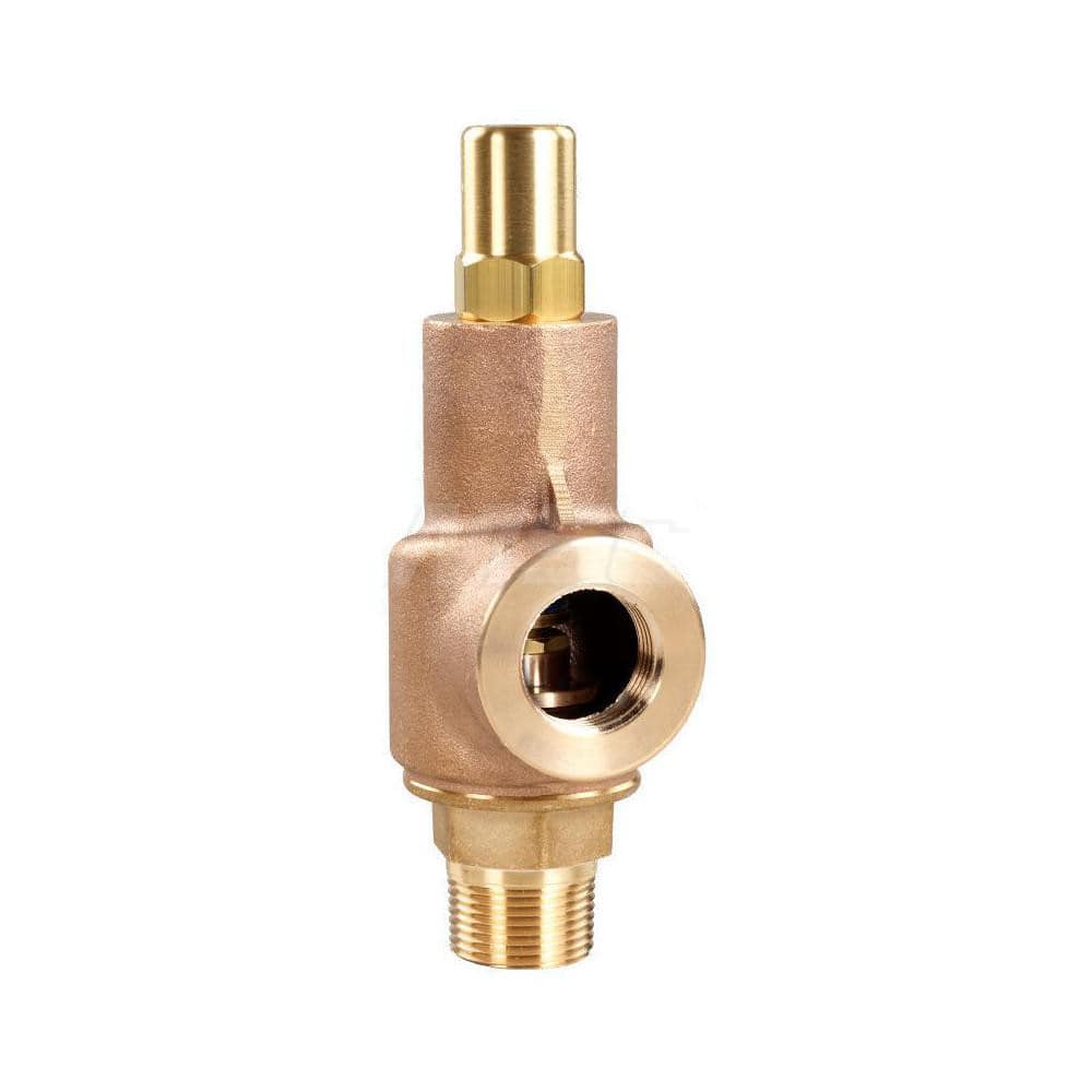 1-1/4 Mnpt X 1-1/4 Fnpt Brass/Bronze Series 69 Non Code Liquid Relief Valve - Metal Seating - Closed Cap Set 175 Psi   Range 151-200