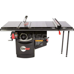 Table Saws; Blade Diameter (Inch): 10; Arbor Diameter (Inch): 5/8; Rip Capacity: 36 in; Maximum Cutting Depth (Inch): 3-1/8; Phase: 1; Horse Power: 5; Table Depth: 30 in; Maximum Speed: 4000 RPM; Amperage: 19.7; Voltage: 230; Maximum Rip to Left of Blade