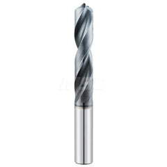 Screw Machine Length Drill Bit: 0.3281″ Dia, 135 °, Solid Carbide Ti-NAMITE-A Finish, Right Hand Cut, Spiral Flute, Straight-Cylindrical Shank, Series 143M