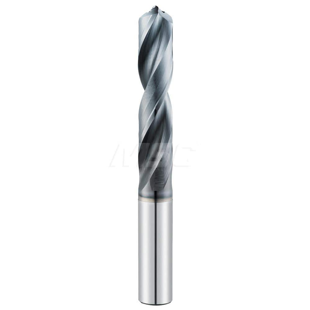 Screw Machine Length Drill Bit: 0.3425″ Dia, 135 °, Solid Carbide Ti-NAMITE-A Finish, Right Hand Cut, Spiral Flute, Straight-Cylindrical Shank, Series 143M