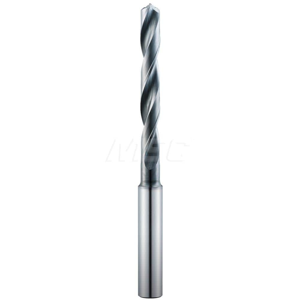 Jobber Length Drill Bit: 0.2402″ Dia, 135 °, Solid Carbide Ti-NAMITE-A Finish, 3.5827″ OAL, Right Hand Cut, Spiral Flute, Straight-Cylindrical Shank, Series 143M