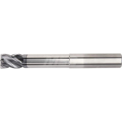 Corner Radius End Mill: 0.9843″ Dia, 4 Flutes, Solid Carbide 36 ° Helix, AlTiN Coated, Corner Radius End, Centercutting, Series HARVI I TE