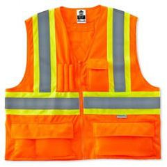 8235ZX 2/3XL ORG 2-TONE X-BACK VEST - Makers Industrial Supply