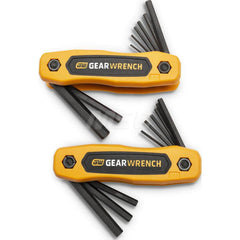 Hex Key Sets; Tool Type: Hex; Handle Type: Fold-Up; Measurement Type: SAE; Metric; Hex Size Range (Inch): 5/64 - 1/4; Hex Size Range (mm): 1.5 - 10