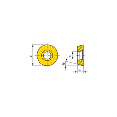 Milling Insert:  RDHX 0501M0SN-F50 CTPM245,  CTPM245,  Solid Carbide N/A Finish,