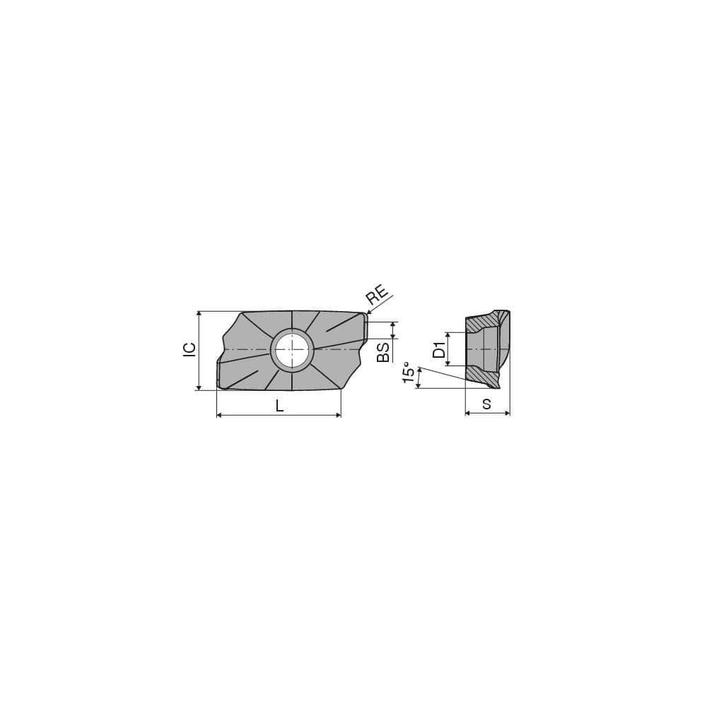 Milling Insert:  XDKT 070308SR-M50 CTPM240,  CTPM240,  Solid Carbide N/A Finish,