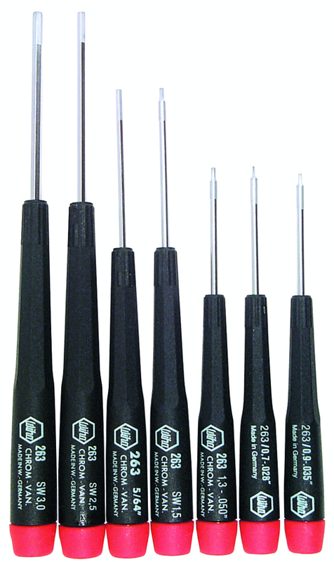 7 Piece - .71mm - 3mm - Precision Hex Screwdriver Metric Set - Makers Industrial Supply