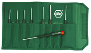 8 Piece - .028 - 1/8" - Precision Hex Inch Screwdriver Set In Canvas Pouch - Makers Industrial Supply