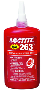 263 threadlocker Red High Strength - 250ml - Makers Industrial Supply