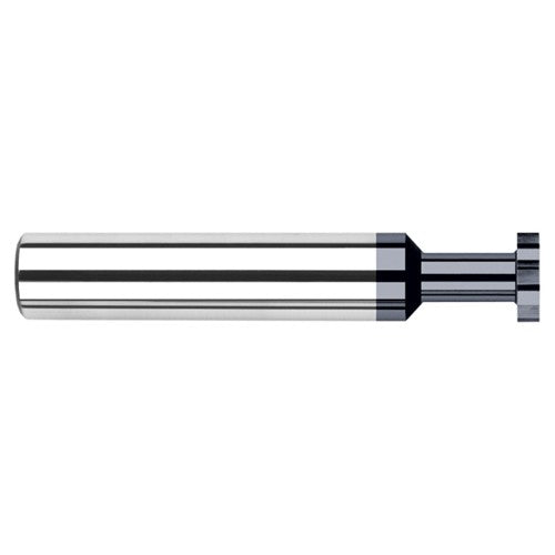 ‎0.3750″ (3/8″) Cutter Diameter × 0.2500″ (1/4″) Width × 1.1250″ (1-1/8″) Neck Length Carbide Square Standard Keyseat Cutter, 8 Flutes, AlTiN Coated - Exact Industrial Supply