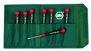 7 Piece - 1/16 - 5/32" - Pico Finish Precision Ball End Hex Inch Screwdriver Set in Canvas Pouch - Makers Industrial Supply