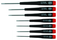 7 Piece - T5; T6; T7; T8 x 40mm; T9; T110x 50mm; T15 x 60mm - Precision Torx Screwdriver Set - Makers Industrial Supply