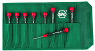 8 Piece - T1; T2; T3; T4; T5; T6; T7; T8 x 40mm - PicoFinish Precision Torx Screwdriver Set in Canvas Pouch - Makers Industrial Supply