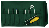 12 Piece - System 4 ESD Safe Drive-Loc Interchangeable Set - #26985 - Slotted 1.5 - 4.0 and Phillips #000 - 1 and Torx® T1-T15 - Canvas Pouch - Makers Industrial Supply