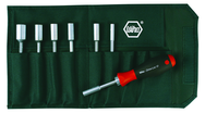 8 Piece - Drive-Loc VI Interchangeable Set Nut Wiha Driver Inch - #28196 - Includes: 3/16; 1/4; 5/16; 11/32; 3/8; 7/16 and 1/2" - Canvas Pouch - Makers Industrial Supply