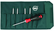 6 Piece - Drive-Loc VI Interchangeable Set - #28197 - Includes: Security Torx® T6s x T8s; T7s x T9s; T10s x T15s; T20s x T25s; T30s x T40s - Canvas Pouch - Makers Industrial Supply