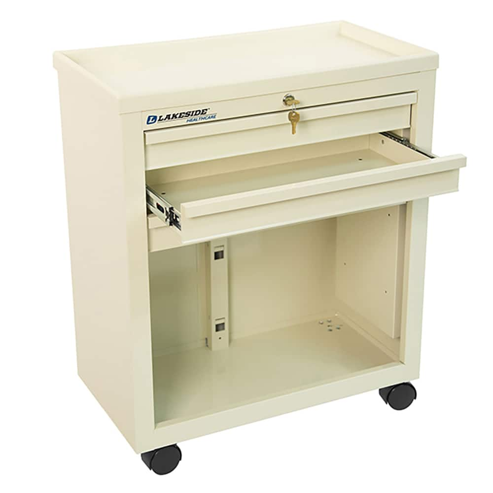 Lakeside - Carts; Type: Medical Cart ; Load Capacity (Lb.): 100.000 ; Number of Slots: 0 ; Number of Shelves: 0 ; Width (Inch): 13-1/4 ; Length (Inch): 24-1/2 - Exact Industrial Supply