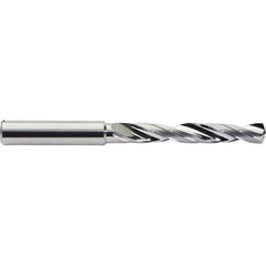 Jobber Length Drill Bit: 0.4219″ Dia, 142 °, Solid Carbide Bright/Uncoated, 4.65″ OAL, Right Hand Cut, Helical Flute, Straight-Cylindrical Shank