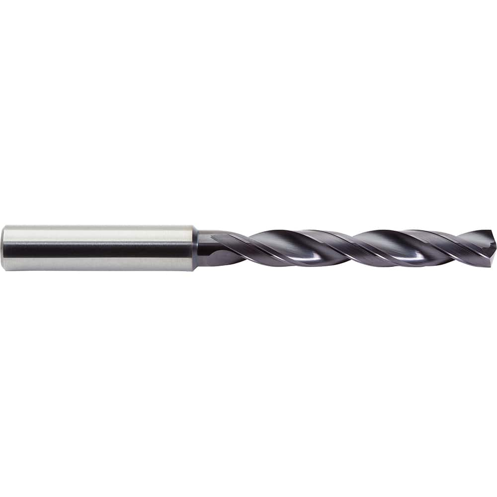 Jobber Length Drill Bit: 0.437″ Dia, 142 °, Solid Carbide ALtima Plus Finish, 4.6457″ OAL, Right Hand Cut, Helical Flute, Straight-Cylindrical Shank