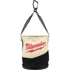 Milwaukee Tool - 2 Pocket, Canvas, Tan/Black Bucket Tool Organizer - Makers Industrial Supply