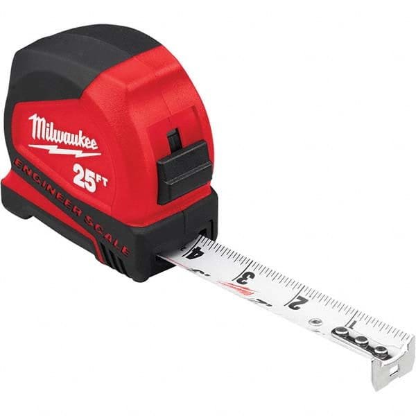 Milwaukee Tool - 25' x 1" White Blade Tape Measure - Makers Industrial Supply