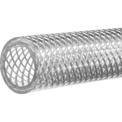 Value Collection - 1" ID x 1-1/4" OD, 25' Long, PVC Reinforced (3A) Tube - Clear, 120 Max psi, -50 to 150°F - Makers Industrial Supply