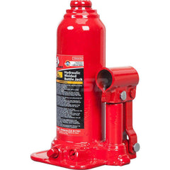 Big Red - Manual Bottle, Screw, Ratchet & Hydraulic Jacks; Type: Hydraulic Bottle Jack ; Load Capacity (Ton): 4 (Inch); Minimum Height (Inch): 7-5/8 ; Minimum Height (Decimal Inch): 7.6250 ; Maximum Height (Decimal Inch): 14.6450 ; Maximum Height (Inch): - Exact Industrial Supply