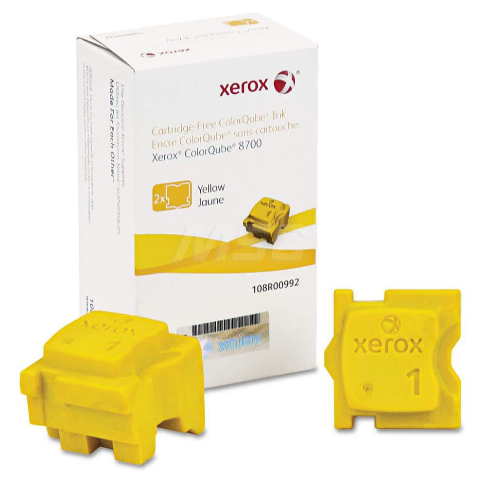 Xerox - Office Machine Supplies & Accessories; Office Machine/Equipment Accessory Type: Solid Ink Stick ; For Use With: Xerox ColorQube 8700 ; Color: Yellow - Exact Industrial Supply