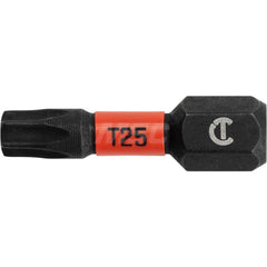 Crescent - Torx Screwdriver Bits; Type: Bit ; Drive Size (Inch): 1/4 ; Style: Power Bit ; Torx Size: T25 ; Overall Length Range: 1" - Exact Industrial Supply