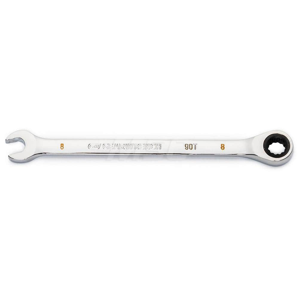 Combination Wrench: Alloy Steel, Polished Chrome-Plated