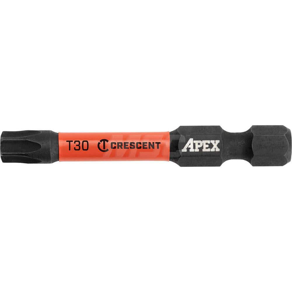 Crescent - Torx Screwdriver Bits; Type: Bit ; Drive Size (Inch): 1/4 ; Style: Power Bit ; Torx Size: T30 ; Overall Length Range: 1" - Exact Industrial Supply