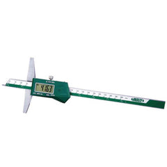 Insize USA LLC - Electronic Depth Gages; Minimum Measurement (mm): 0.00 ; Minimum Measurement (Decimal Inch): 0.0000 ; Maximum Measurement (Decimal Inch): 8.0000 ; Maximum Measurement (mm): 200.00 ; Resolution (mm): 0.01 ; Resolution (Decimal Inch): 0.00 - Exact Industrial Supply