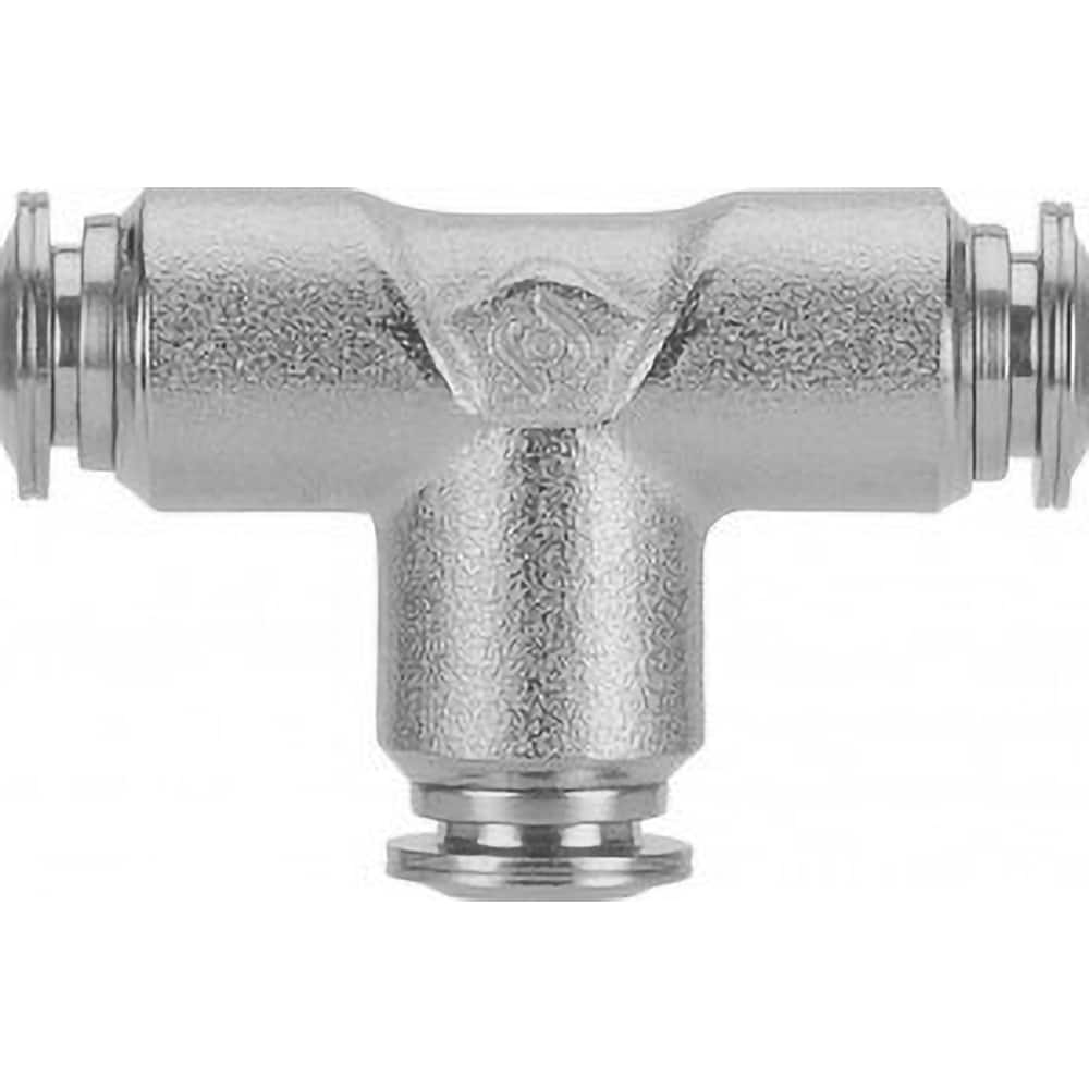 Aignep USA - Metal Push-To-Connect Tube Fittings; Type: Union Tee ; Tube Outside Diameter (mm): 12 ; Maximum Working Pressure: 290.000 ; Connection Style: Push to Connect ; Connection Type: Push to Connect ; Material: 316L Stainless Steel - Exact Industrial Supply