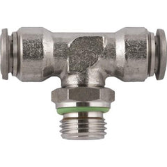 Aignep USA - Metal Push-To-Connect Tube Fittings; Type: Male Swivel Branch Tee ; Tube Outside Diameter (mm): 4 ; Maximum Working Pressure: 290.000 ; Connection Style: Push to Connect ; Connection Type: Push to Connect ; Material: 316L Stainless Steel - Exact Industrial Supply