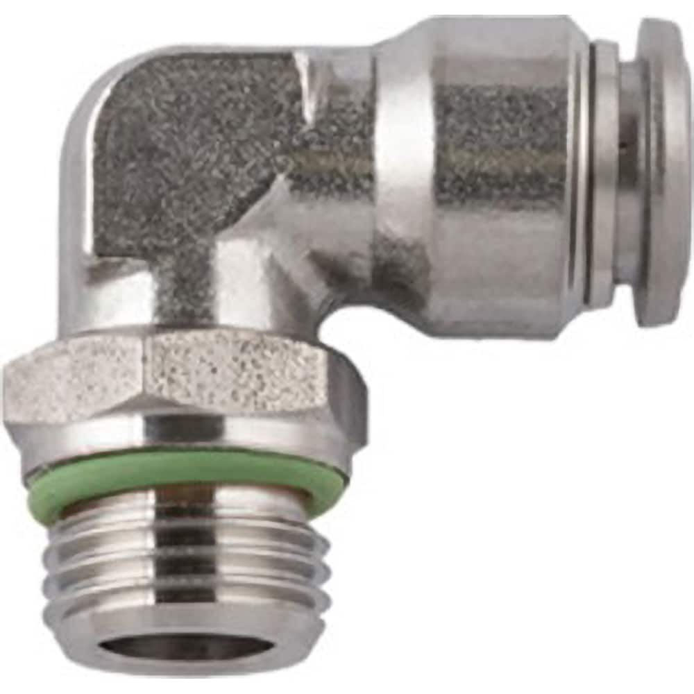 Aignep USA - Metal Push-To-Connect Tube Fittings; Type: 90 Elbow ; Tube Outside Diameter (mm): 8 ; Maximum Working Pressure: 290.000 ; Connection Style: Push to Connect ; Connection Type: Push to Connect ; Material: 316L Stainless Steel - Exact Industrial Supply