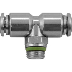 Aignep USA - Metal Push-To-Connect Tube Fittings; Type: Male Branch Tee Swivel ; Tube Outside Diameter (mm): 10 ; Maximum Working Pressure: 290.000 ; Connection Style: Push to Connect ; Connection Type: Push to Connect ; Material: 316L Stainless Steel - Exact Industrial Supply