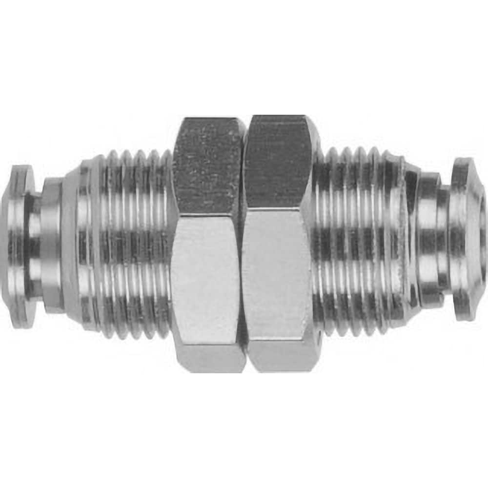 Aignep USA - Metal Push-To-Connect Tube Fittings; Type: Bulkhead Union ; Tube Outside Diameter (mm): 10 ; Maximum Working Pressure: 290.000 ; Connection Style: Push to Connect ; Connection Type: Push to Connect ; Material: 316L Stainless Steel - Exact Industrial Supply