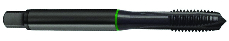 3/8-16 Dia. - 2B - 3 FL - Cobalt Plug Green Ring Tap - Blk-Ox FORM-B DIN 374 - Makers Industrial Supply