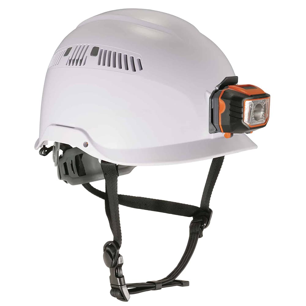 Ergodyne - Hard Hats; Type: Short Brim ; Adjustment: Adjustable ; Suspension Type: 6-Point ; ANSI Type: I ; Class Rating: C ; Material: Plastic - Exact Industrial Supply