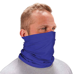 Ergodyne - Hats, Headbands & Bandanas; Garment Style: Gaiter ; Garment Type: Washable ; Garment Color: Blue ; Garment Size: Universal ; Garment Material: High-Performance Knit Fabric ; Color Pattern: Solid - Exact Industrial Supply