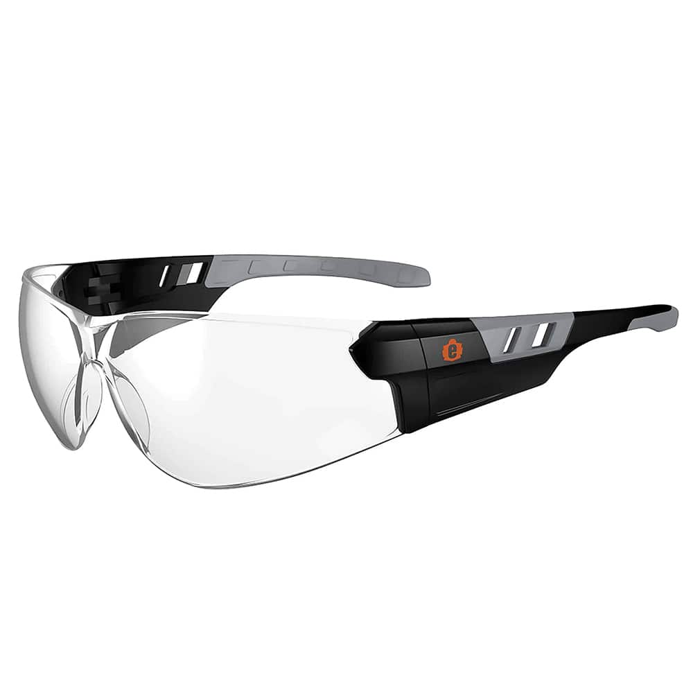 Ergodyne - Safety Glasses; Type: Safety ; Lens Color Family: Clear ; Lens Color: Clear ; Lens Coating: Scratch Resistant ; Frame Style: Frameless ; Metal Frame: No - Exact Industrial Supply