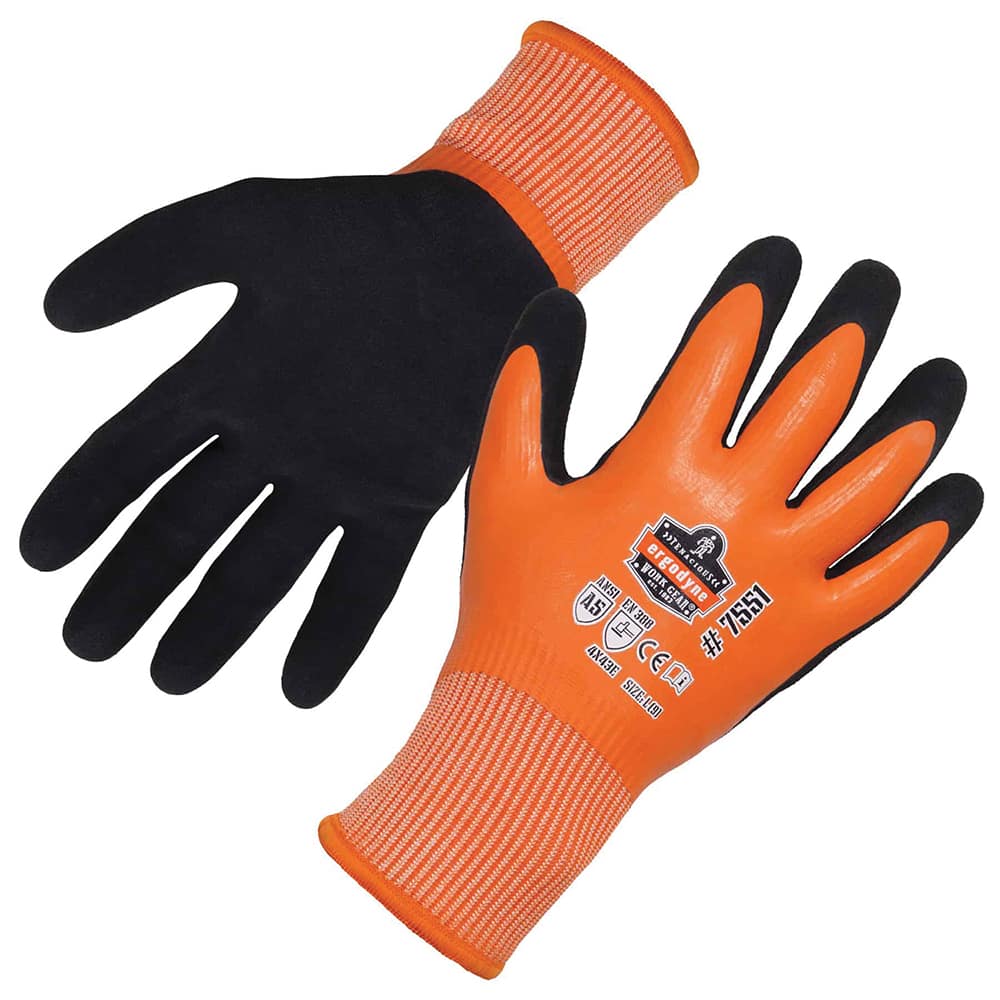 Ergodyne - Cut & Puncture Resistant Gloves; Type: Cut & Puncture Resistant ; ANSI/ISEA Puncture Resistance Level: 3 ; ANSI/ISEA Cut Resistance Level: A5 ; Coated Area: Fully Coated ; Material Type: HPPE ; Coating Material: Latex; Nitrile - Exact Industrial Supply