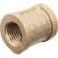 USA Sealing - Brass & Chrome Pipe Fittings; Type: Coupling ; Fitting Size: 2 x 2 ; End Connections: FBSPT x FBSPT ; Material: Brass ; Pressure Rating (psi): 125 ; Finish/Coating: Uncoated - Exact Industrial Supply