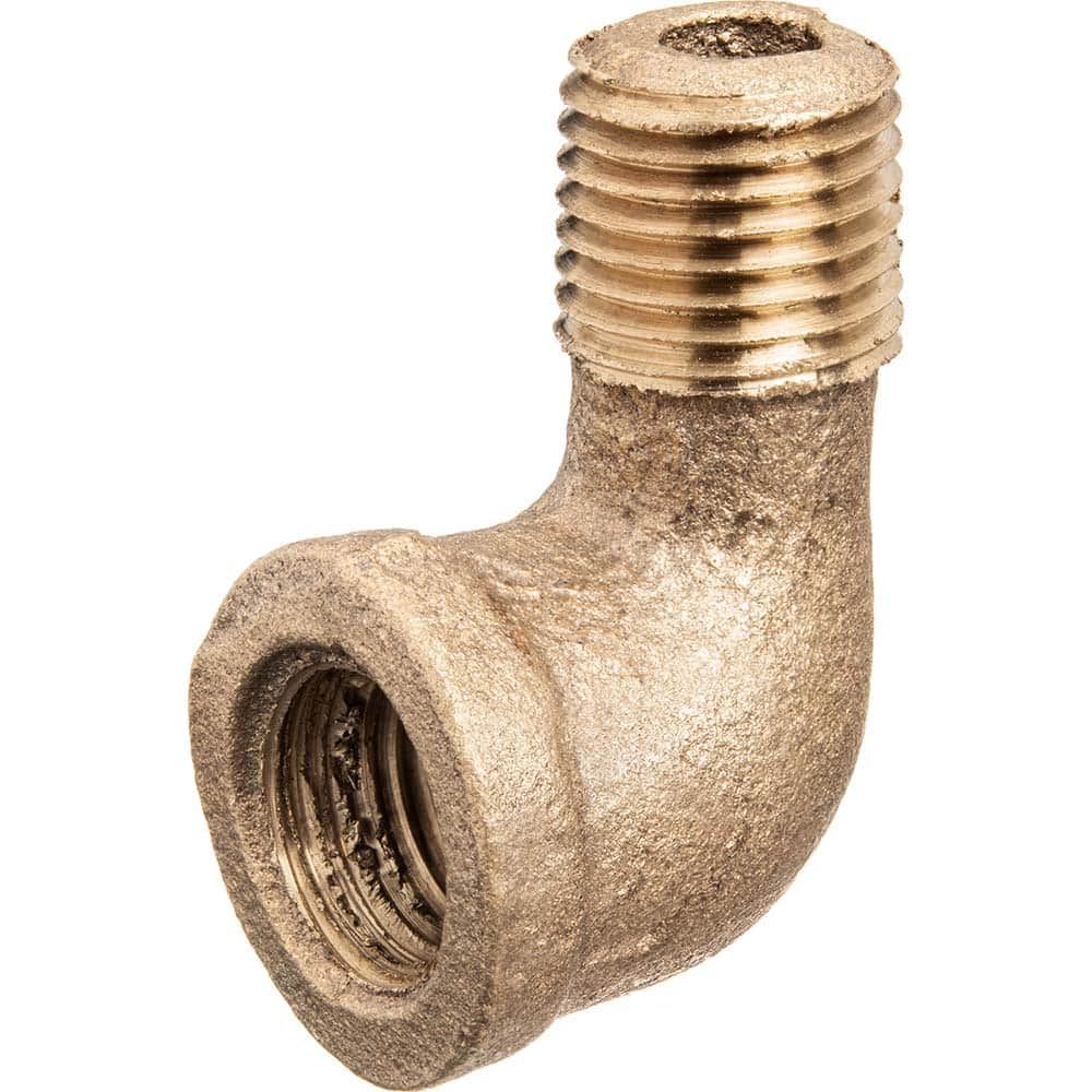 USA Sealing - Brass & Chrome Pipe Fittings; Type: Street Elbow ; Fitting Size: 1-1/2 x 1-1/2 ; End Connections: FNPT x MNPT ; Material: Brass ; Pressure Rating (psi): 125 ; Finish/Coating: Uncoated - Exact Industrial Supply