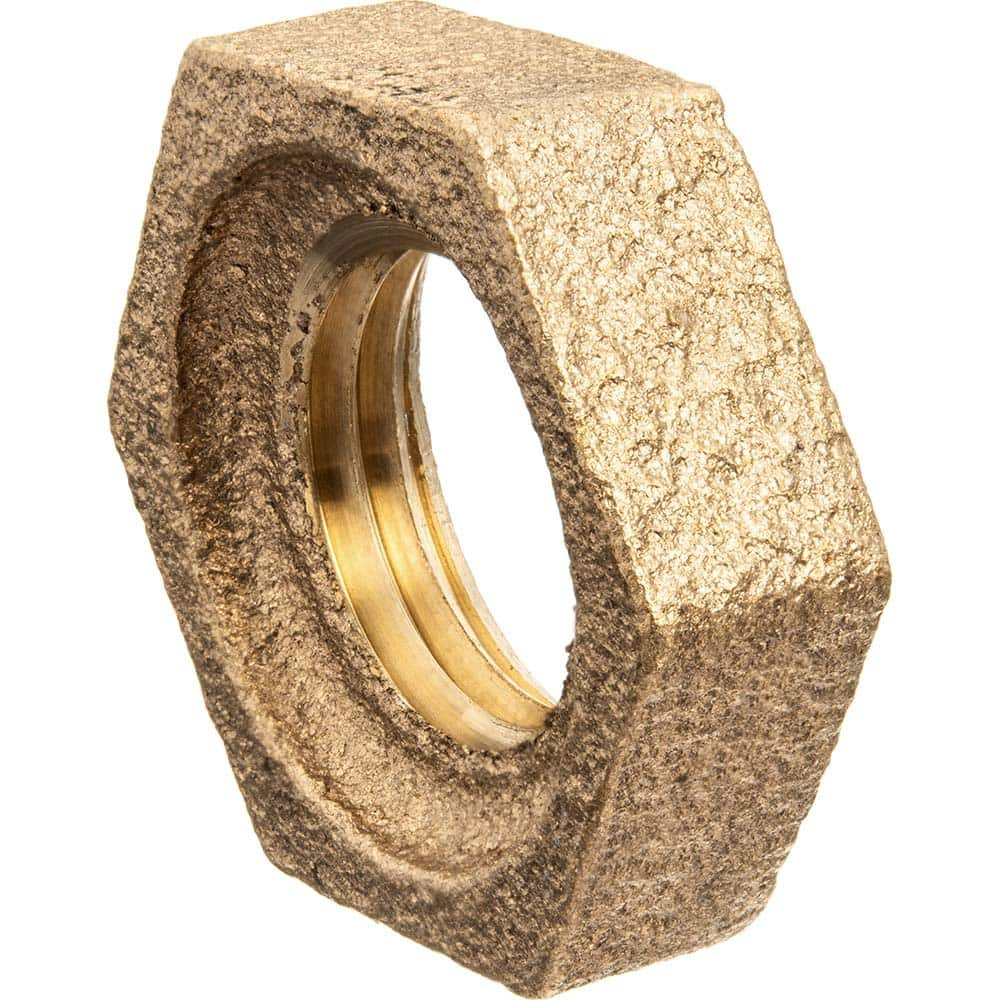 USA Sealing - Brass & Chrome Pipe Fittings; Type: Locknut ; Fitting Size: 1-1/2 ; End Connections: FBSPP ; Material: Brass ; Pressure Rating (psi): 125 ; Finish/Coating: Uncoated - Exact Industrial Supply