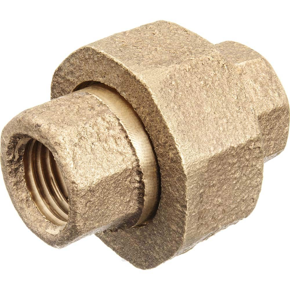 USA Sealing - Brass & Chrome Pipe Fittings; Type: Union ; Fitting Size: 3/4 x 3/4 ; End Connections: FBSPT x FBSPT ; Material: Brass ; Pressure Rating (psi): 125 ; Finish/Coating: Uncoated - Exact Industrial Supply