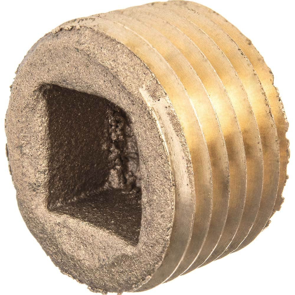 USA Sealing - Brass & Chrome Pipe Fittings; Type: Square Socket Plug ; Fitting Size: 2 ; End Connections: MNPT ; Material: Brass ; Pressure Rating (psi): 125 ; Finish/Coating: Uncoated - Exact Industrial Supply