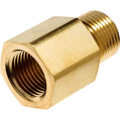 USA Sealing - Brass & Chrome Pipe Fittings; Type: Adapter ; Fitting Size: 1 x 1 ; End Connections: FBSPP x MNPT ; Material: Brass ; Pressure Rating (psi): 1000 ; Finish/Coating: Uncoated - Exact Industrial Supply