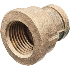 USA Sealing - Brass & Chrome Pipe Fittings; Type: Reducing Coupling ; Fitting Size: 2 x 1-1/2 ; End Connections: FBSPT x FBSPT ; Material: Brass ; Pressure Rating (psi): 125 ; Finish/Coating: Uncoated - Exact Industrial Supply